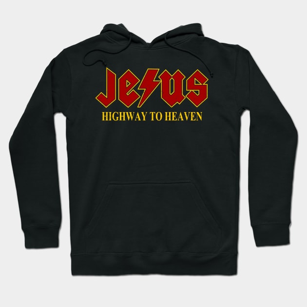 Jesus Rocks Highway to Heaven Hoodie by DavesTees